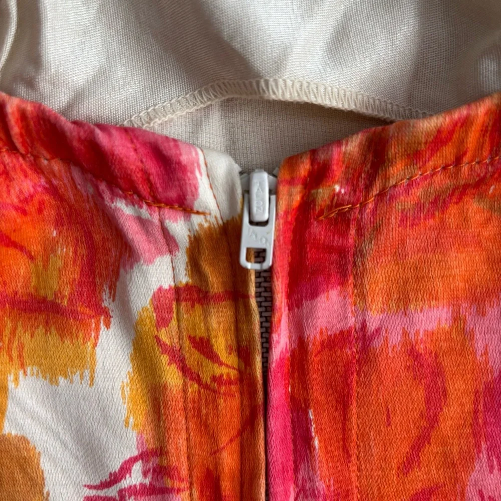 Vintage 1950s COLE of CALIFORNIA Pink, Orange & Gold Floral Ruched Bathing Suit - Picture 6 of 16